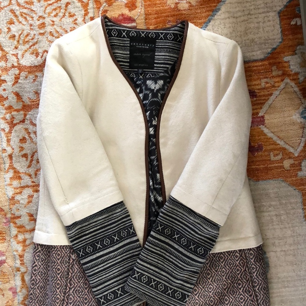 Sanctuary tweed and kilim jacket